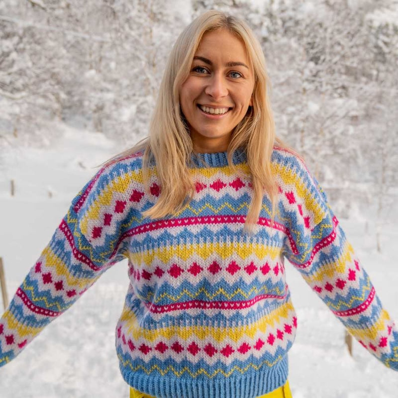 Strikk The Look: Cindy-genser isblå