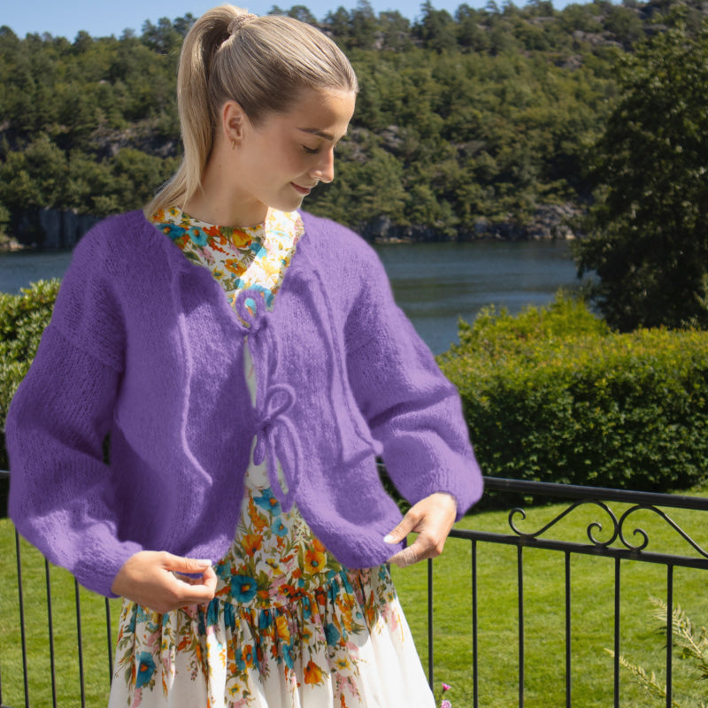 Strikk The Look: Cord-jakke lavendel