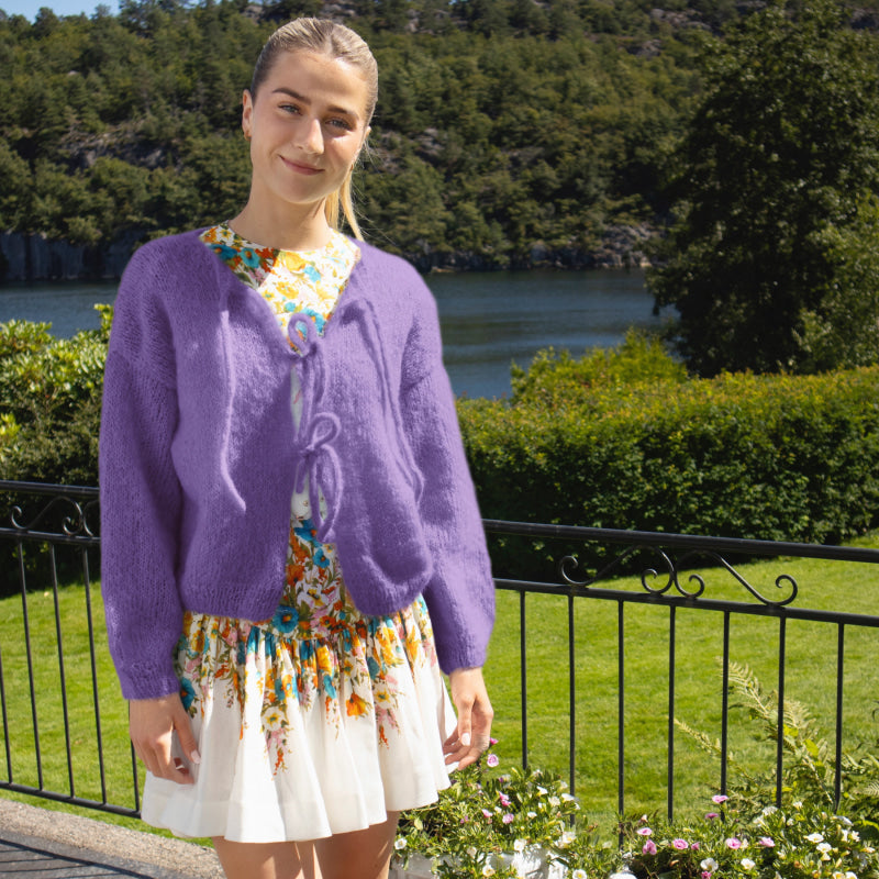 Strikk The Look: Cord-jakke lavendel