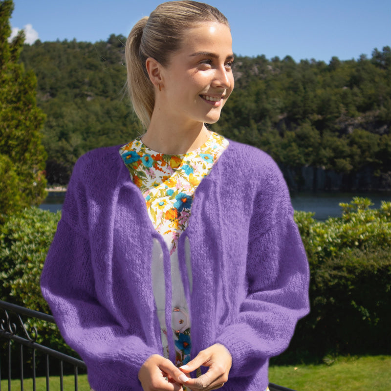 Strikk The Look: Cord-jakke lavendel