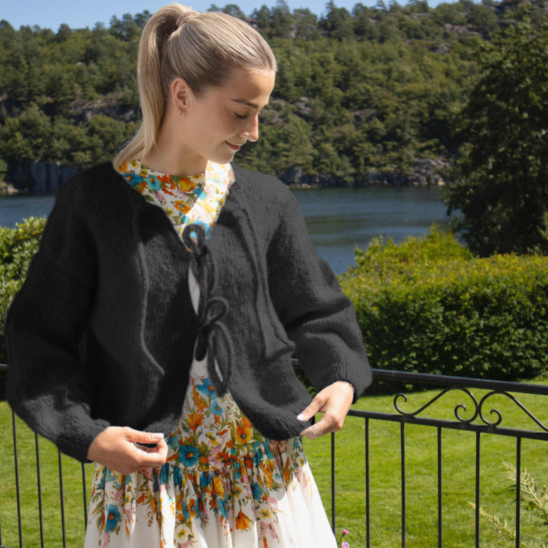 Strikk the Look: Cord-jakke svart