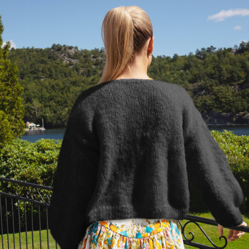 Strikk the Look: Cord-jakke svart