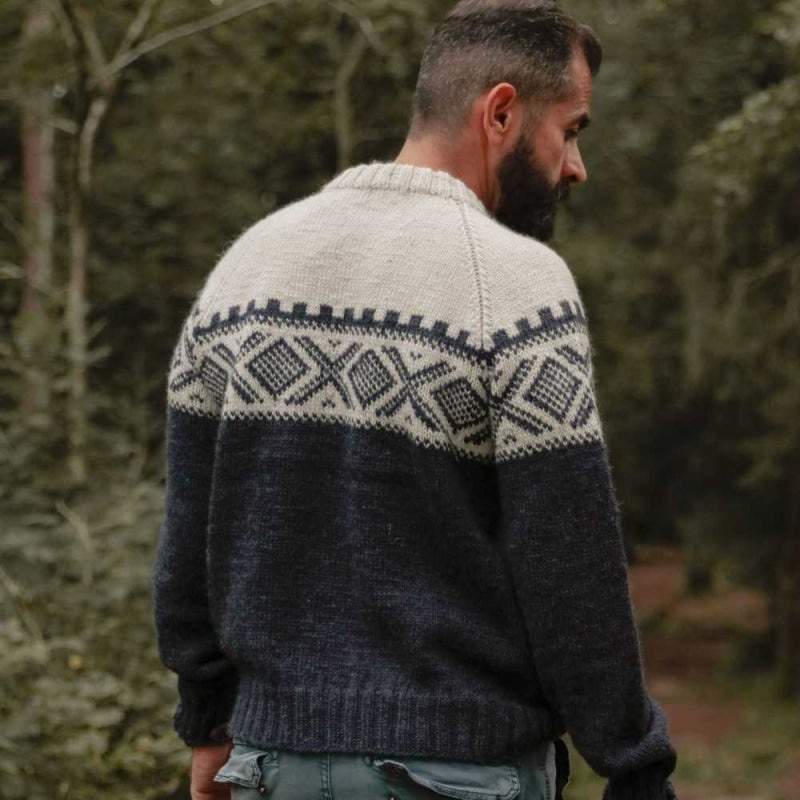 Strikk The Look: Cortina-genser indigo