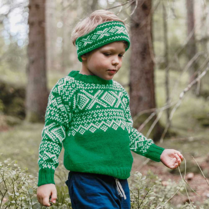 Strikk The Look: Cortina-genser skarp grønn