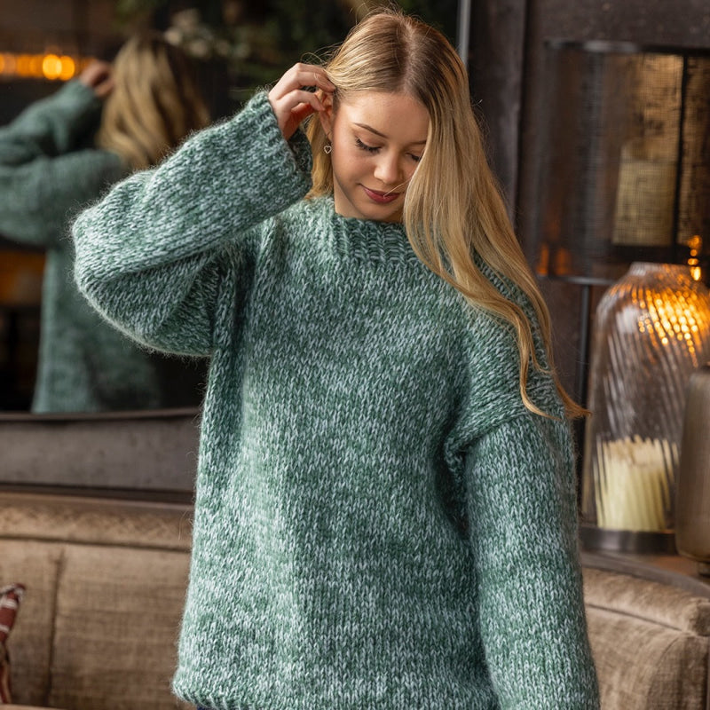Strikk The Look: Dagny-genser grønn