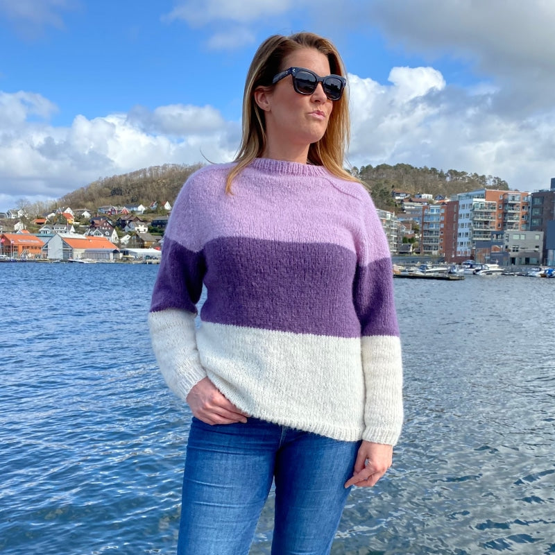 Strikk The Look: Dans-genser lilla