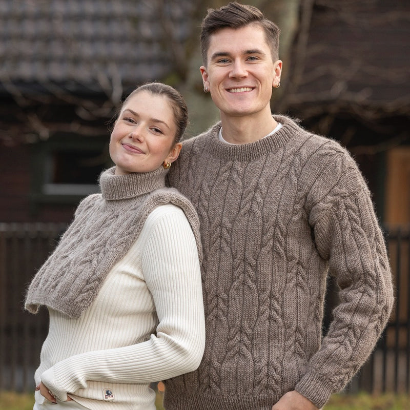 Strikk The Look:  Eden-genser beige