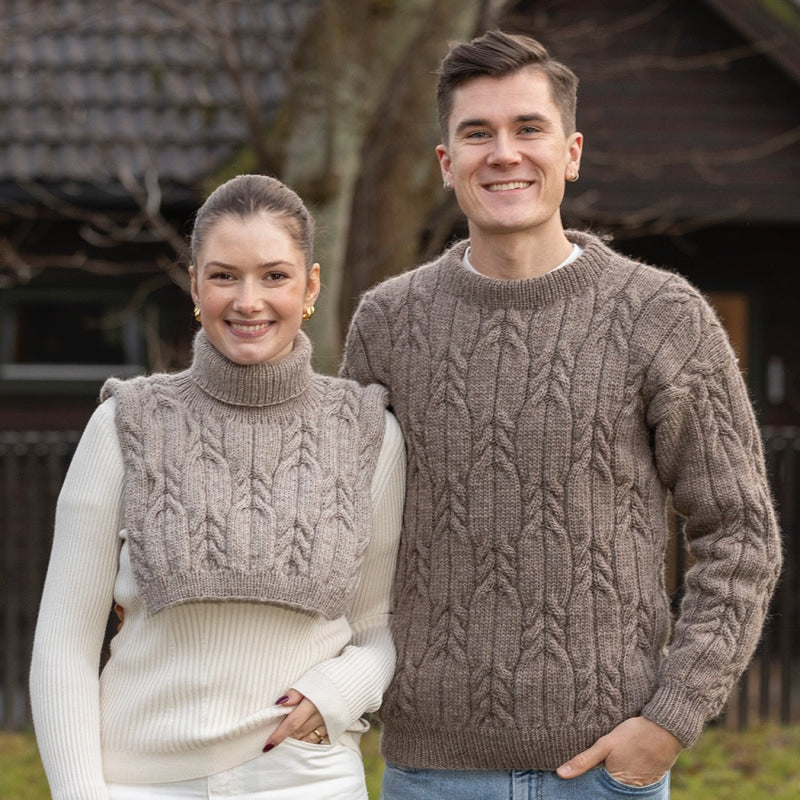 Strikk The Look:  Eden-hals beige