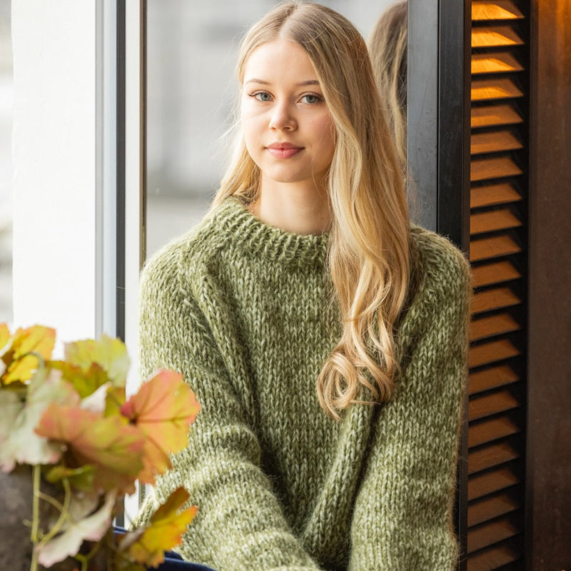 Strikk The Look: Eldrid-genser grønn