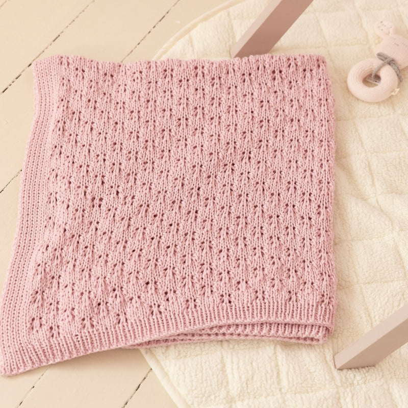 Strikk The Look: Falene teppe rosa