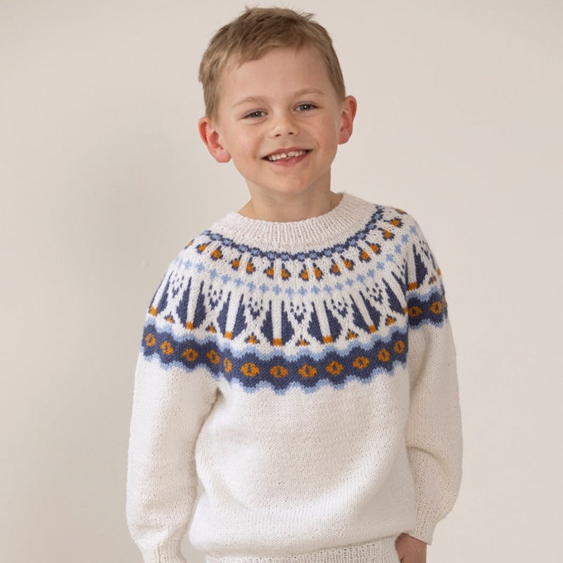 Strikk The Look: Flip-genser hvit