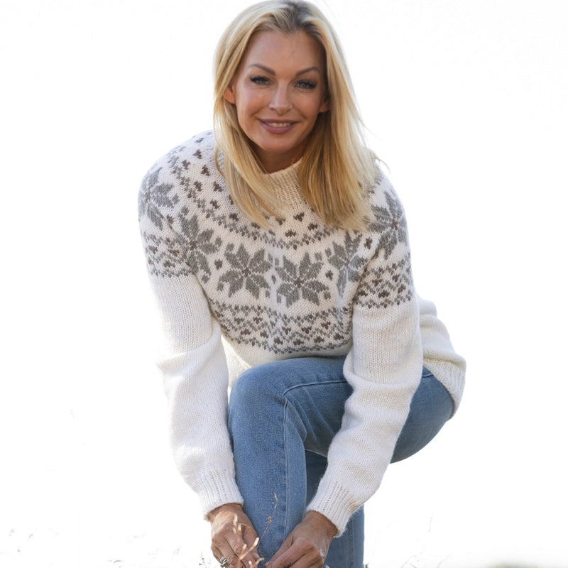 Strikk The Look: Freja-genser hvit