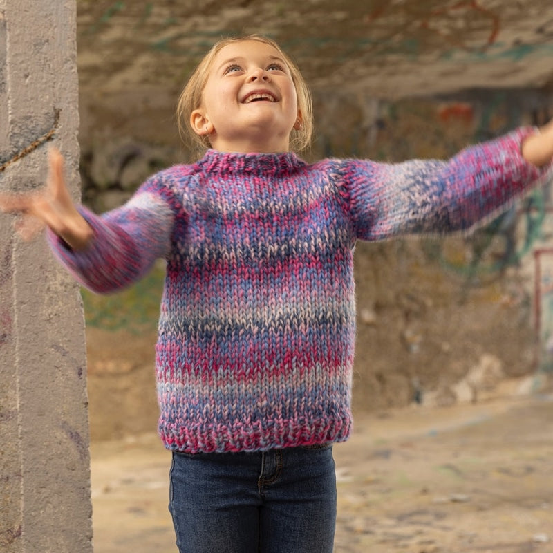 Strikk The Look: Futt-genser blå