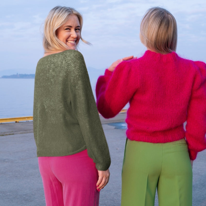 Strikk The Look: Gally-genser Armygrønn