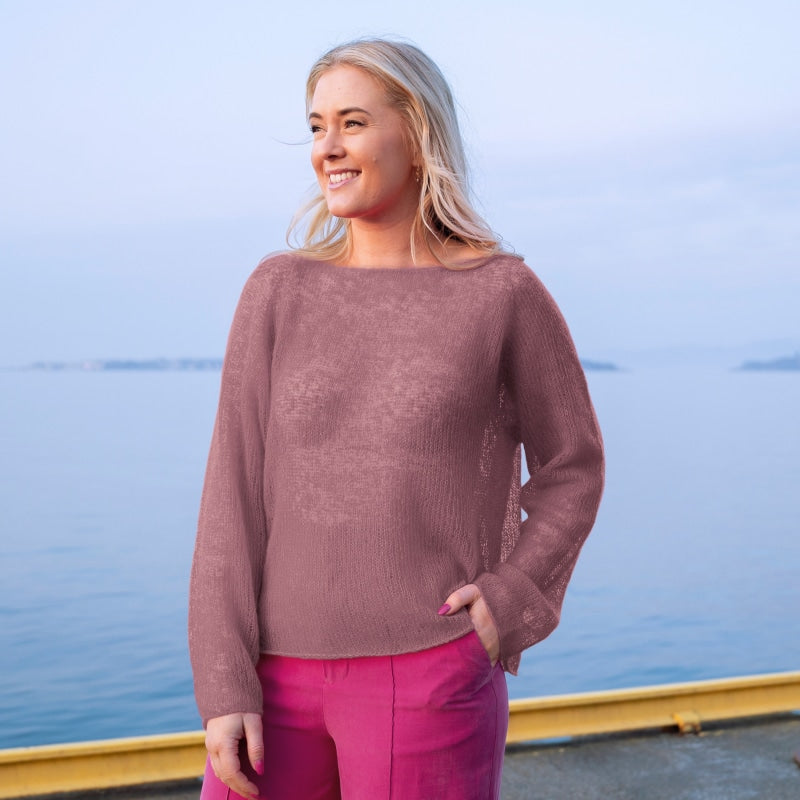 Strikk The Look: Gally-genser Mørk rose