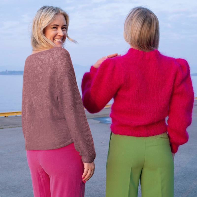 Strikk The Look: Gally-genser Mørk rose
