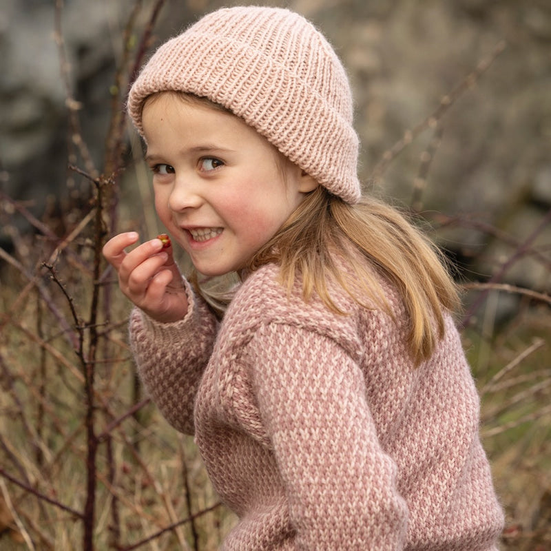 Strikk The Look: Himlimg-genser pudderrosa