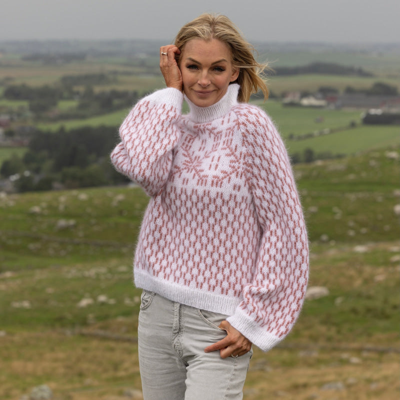 Strikk The Look: Hulda-genser gammelrosa