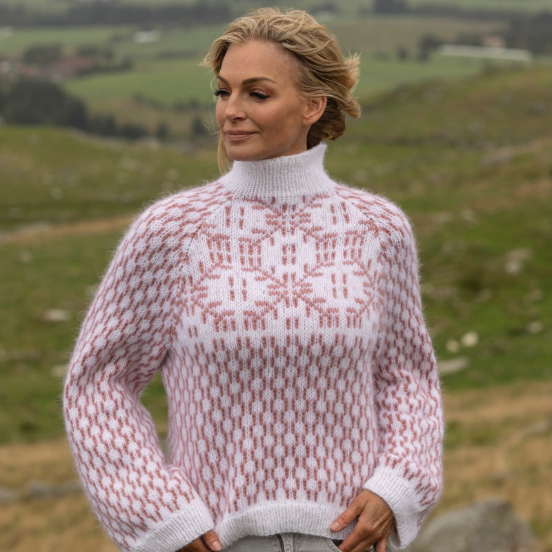 Strikk The Look: Hulda-genser gammelrosa