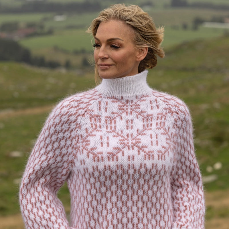 Strikk The Look: Hulda-genser gammelrosa