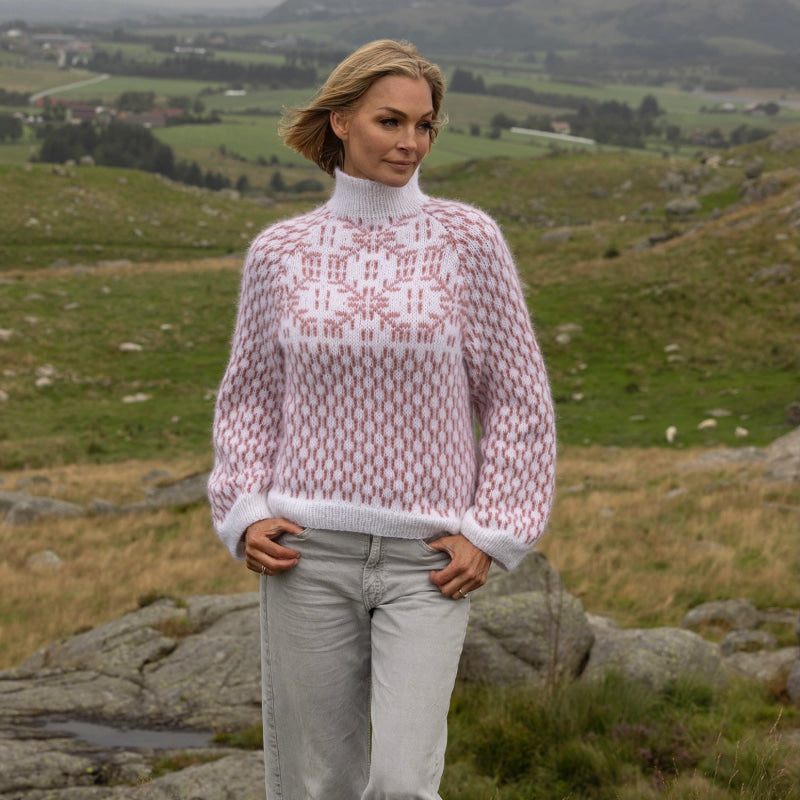 Strikk The Look: Hulda-genser gammelrosa