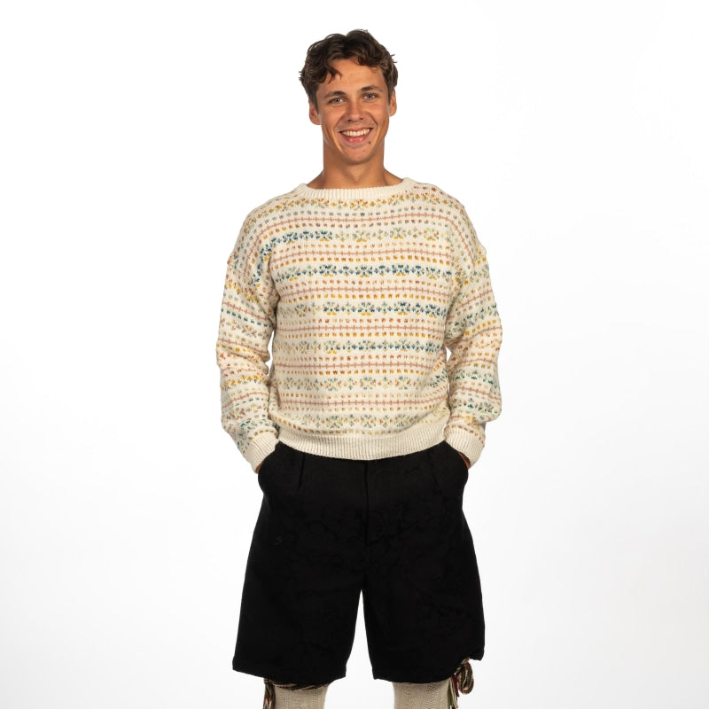 Strikk The Look: Ilie-genser hvit, herre