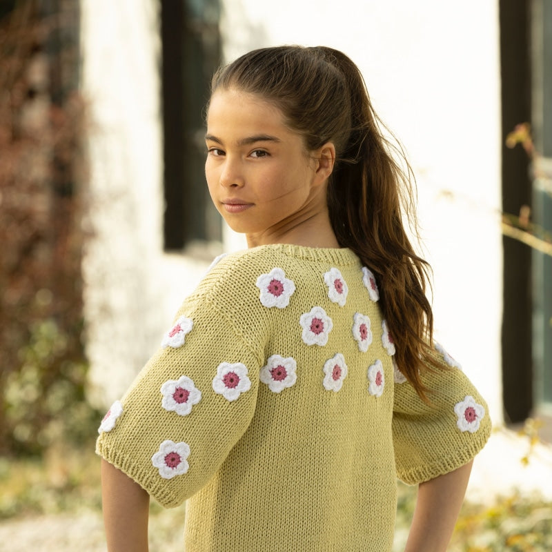 Strikk The Look: Inca-kjole gulgrønn