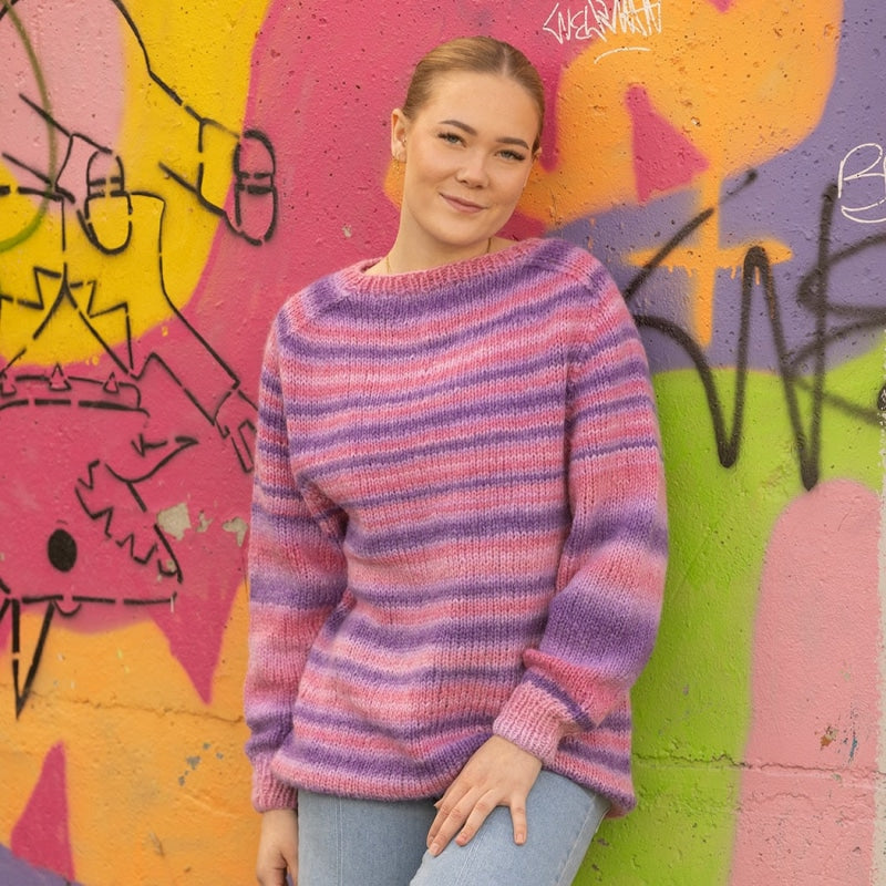 Strikk The Look: Indigo-genseren rosalilla