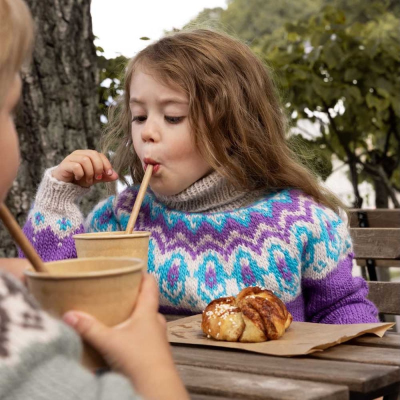 Strikk The Look: Klaki-genser barn lavendel