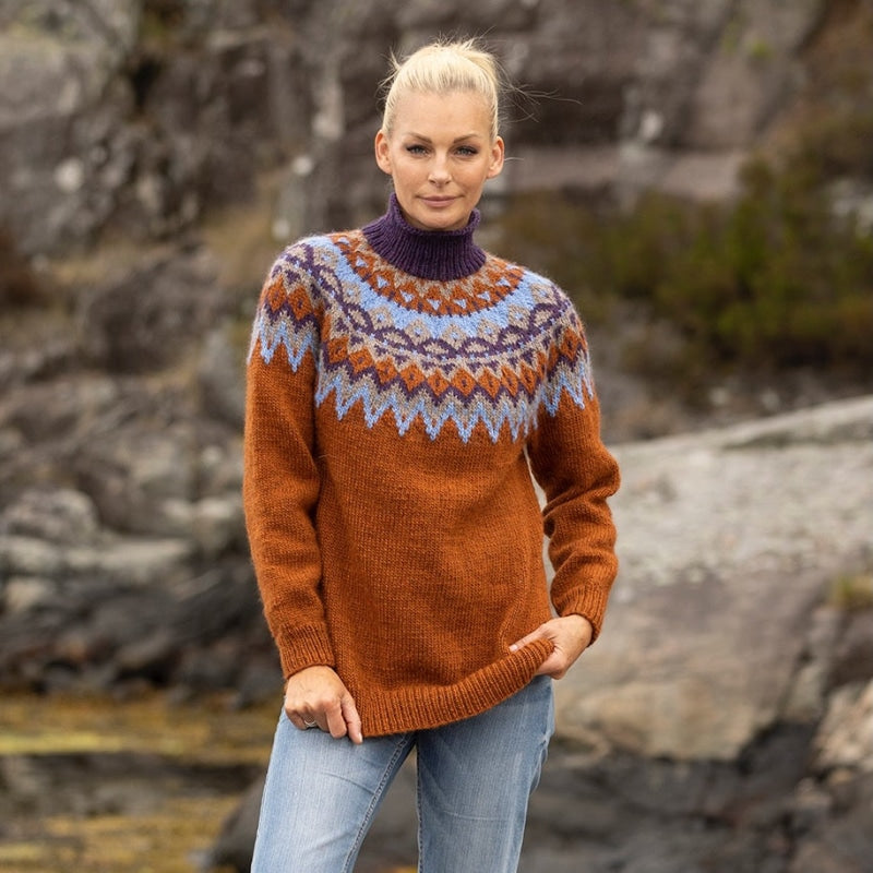 Strikk The Look: Kraft-genser rust