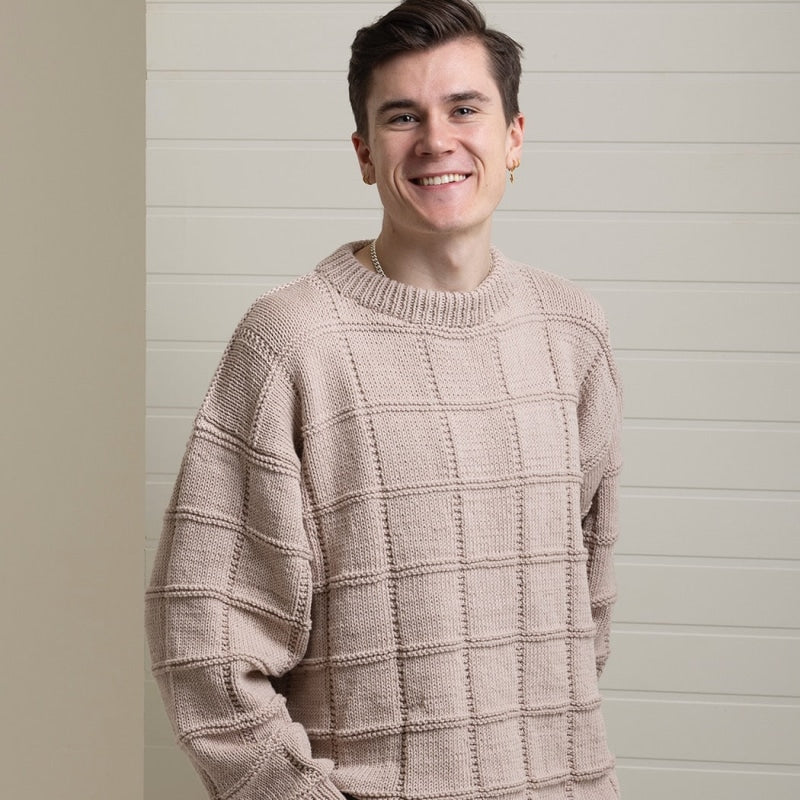 Strikk The Look: Kratt- genser beige