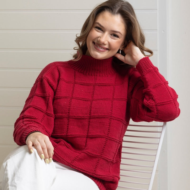 Strikk The Look: Kratt- genser rød
