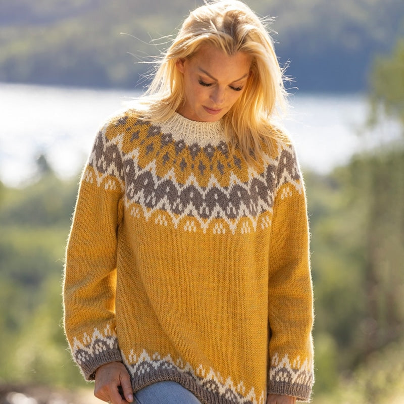 Strikk The Look: Leandra-genser gul