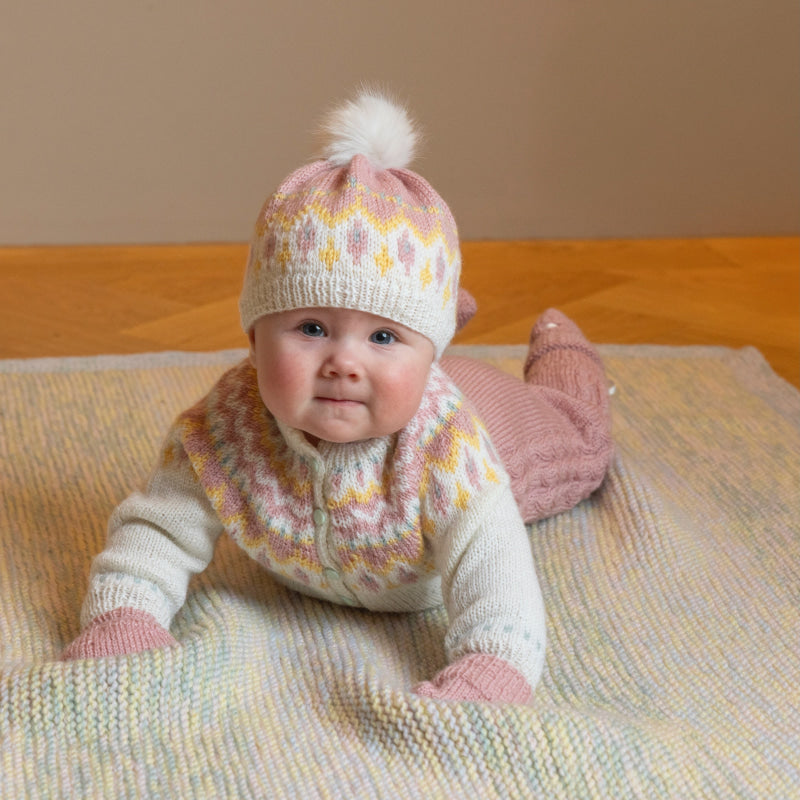 Strikk The Look: Linde-sett pudderrosa