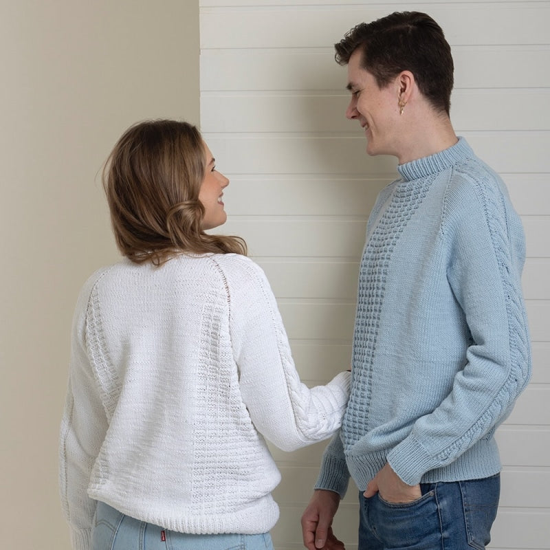 Strikk The Look: Lyng- genser hvit