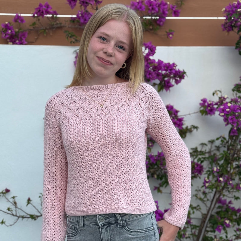 Strikk The Look: Mareng-genser, rosa by Mie Capplen