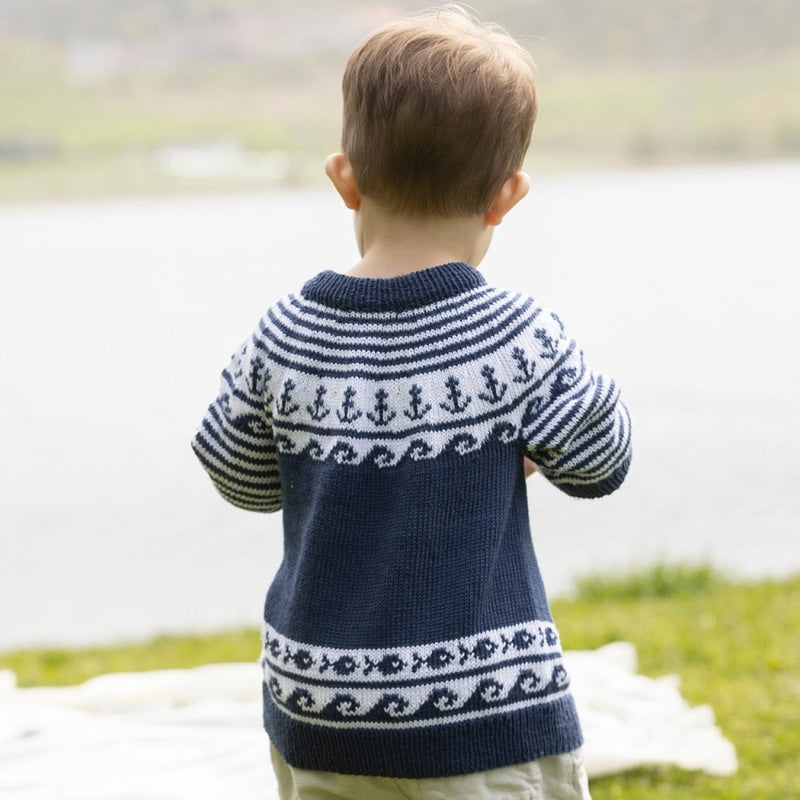 Strikk The Look: Maritim t-skjorte blå