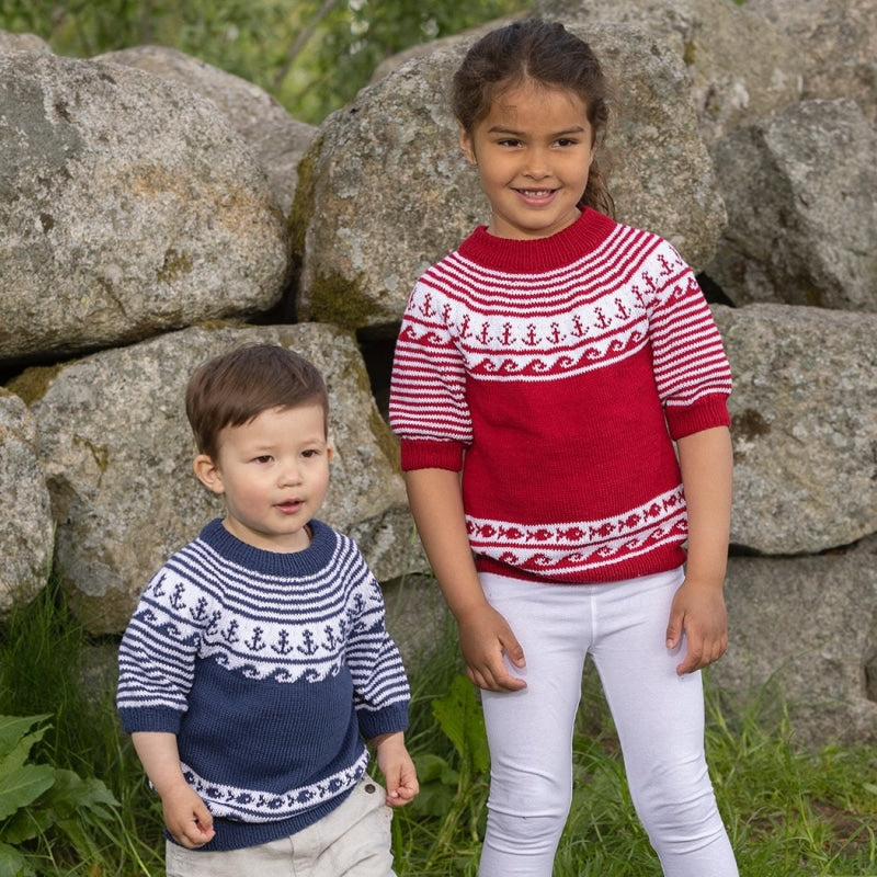 Strikk The Look: Maritim t-skjorte blå