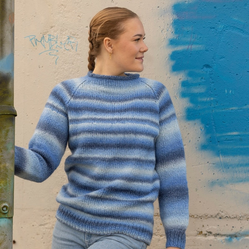 Strikk The Look: Maroon-genser blå