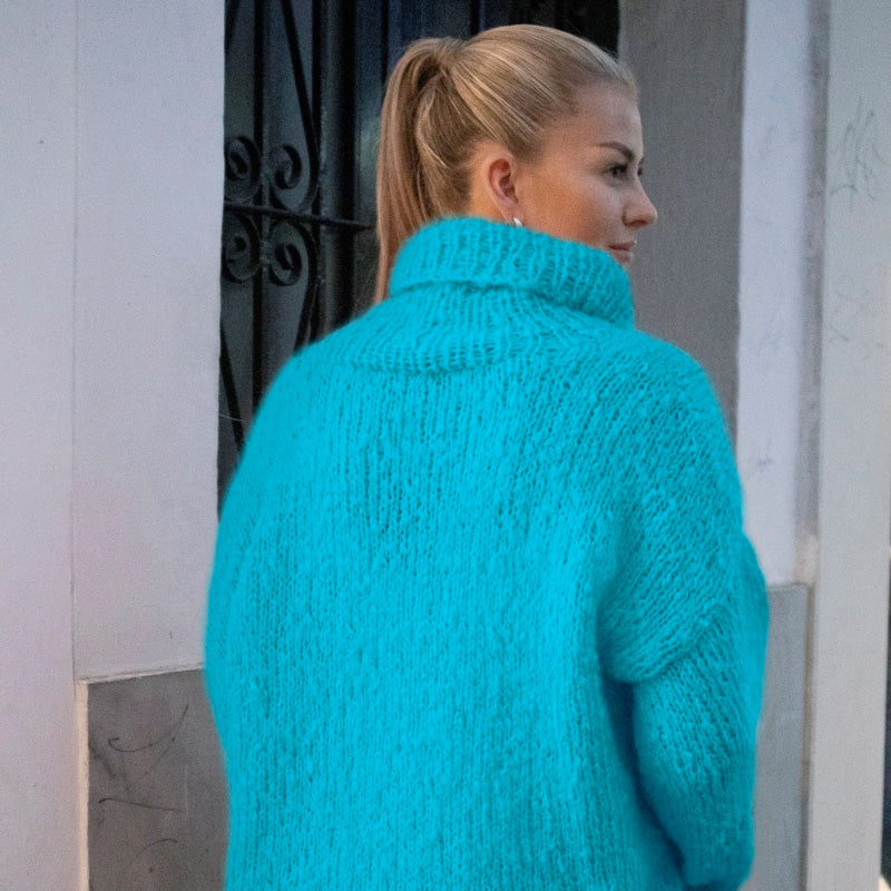 Strikk The Look: Melina-genser turkis