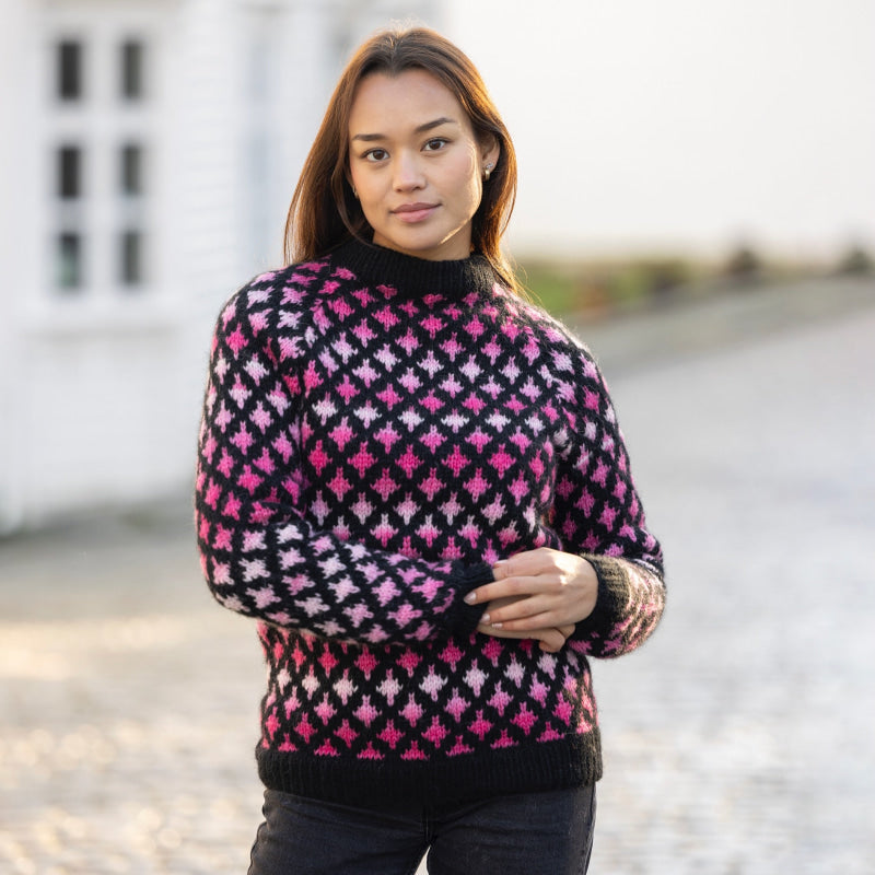 Strikk The Look: Mill-genser svart