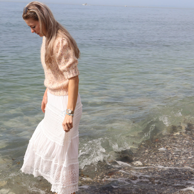 Strikk The Look: Misty-genser pudderrosa