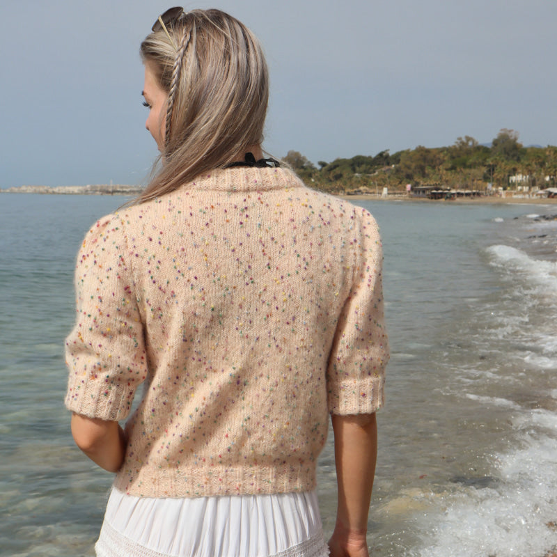 Strikk The Look: Misty-genser pudderrosa