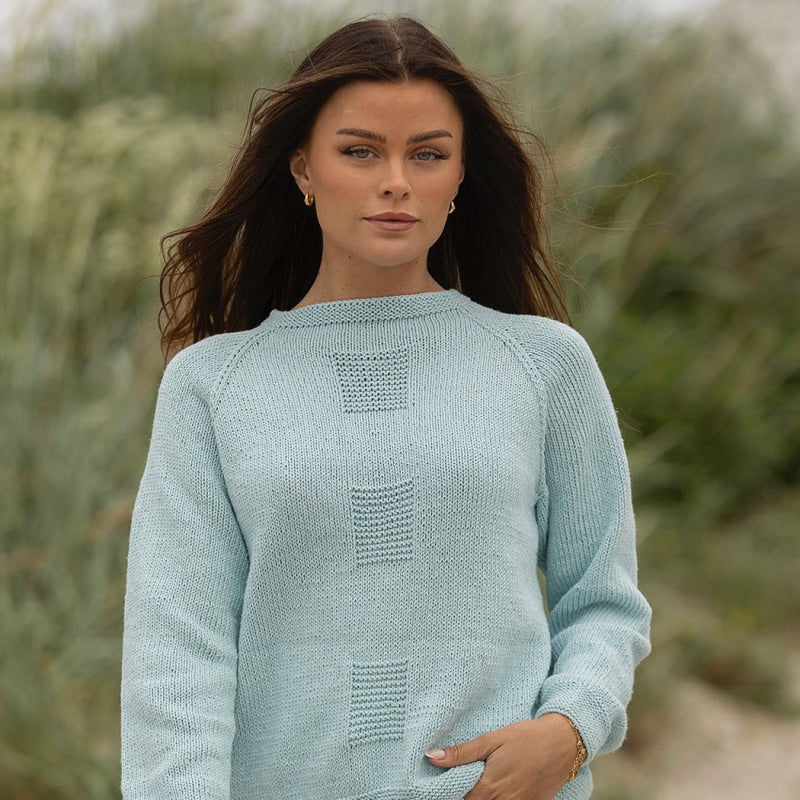 Strikk The Look: Nilma-genser lys aqua