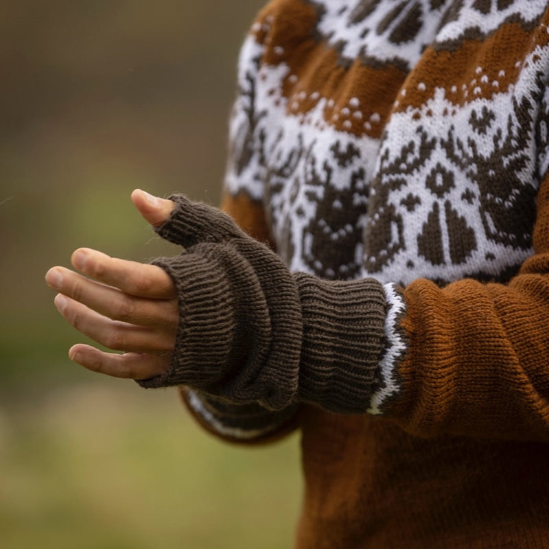 Strikk The Look: Njord-pulsvarmere brun