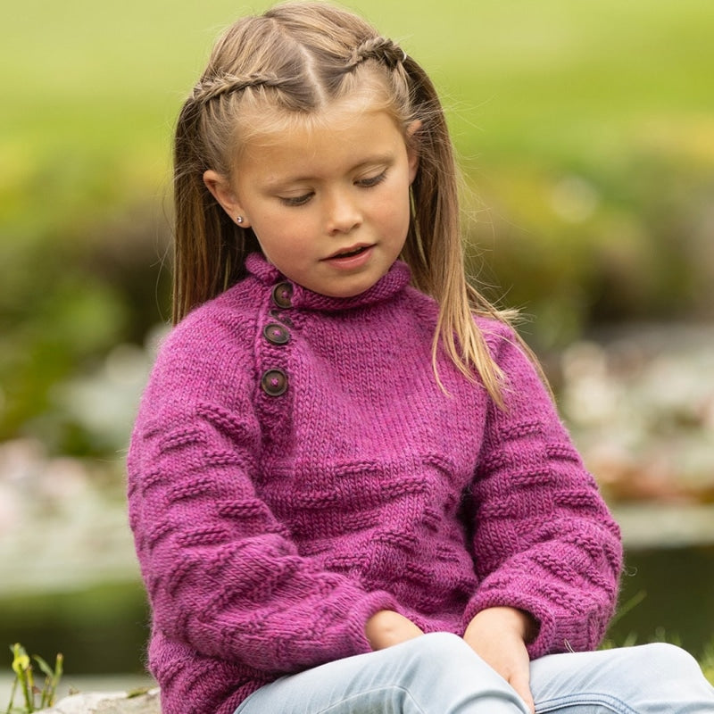 Strikk The Look: Odin-genser mørk rosa