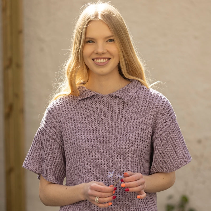 Strikk The Look: Orient-t-skjorte lys lilla