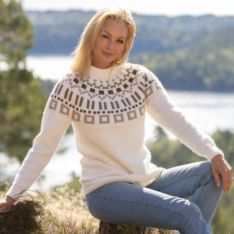 Strikk The Look: Orlaug-genser hvit