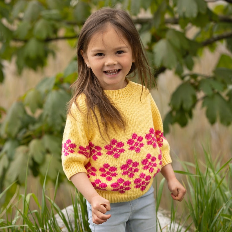 Strikk The Look: Paradis-genser gul