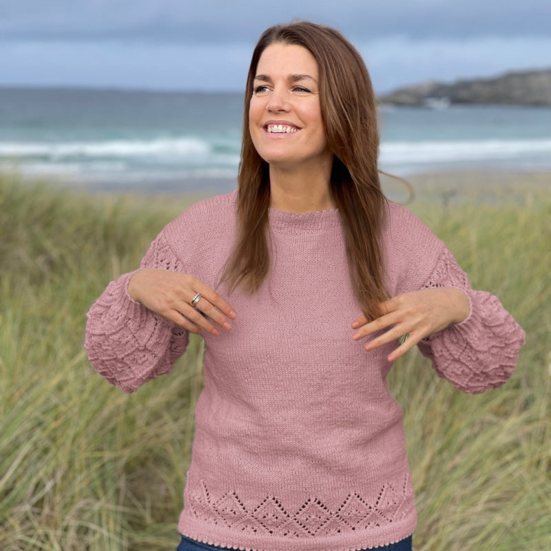 Strikk The Look: Petit-genser rose